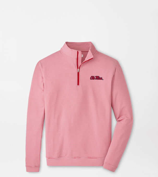 Ole Miss Perth Sugar Stripe Performance Quarter-Zip