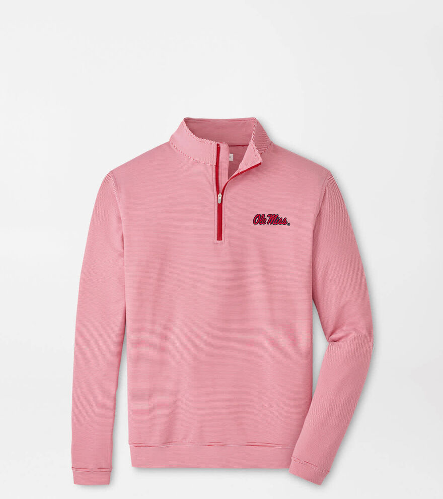 Ole Miss Perth Sugar Stripe Performance Quarter-Zip