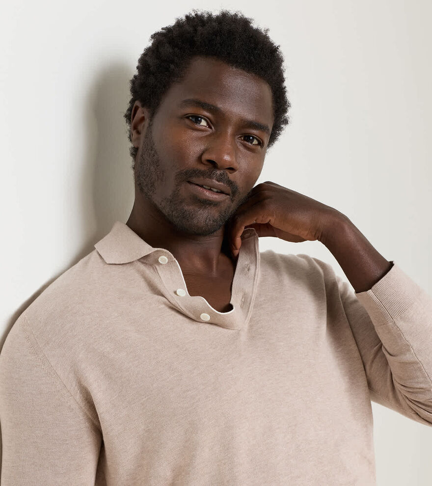 Mariner Sea Island Cotton Sweater Polo image number 4