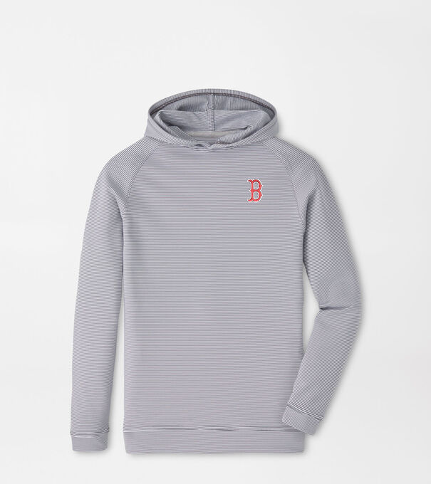 Boston Red Sox Pine Youth Sugar Stripe Performance Hoodie