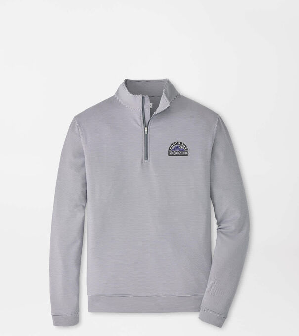 Cooperstown Colorado Rockies Perth Sugar Stripe Performance Quarter-Zip