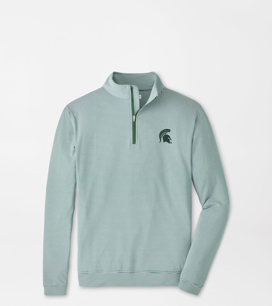 Michigan State Spartans Perth Sugar Stripe Performance Quarter-Zip image number 1