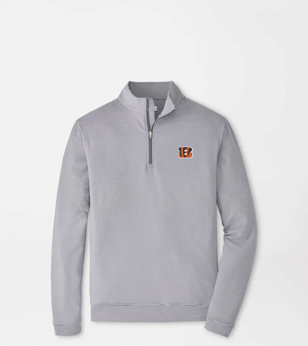 Cincinnati Bengals Perth Sugar Stripe Performance Quarter-Zip