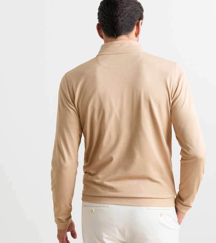 Albatross Cotton-Blend Piqu&eacute; Quarter-Zip image number 3