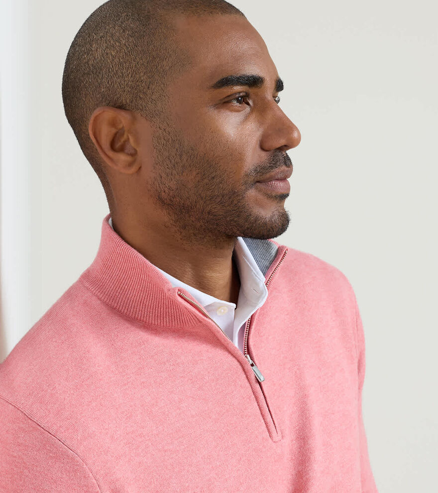 Coolspun Lite Cotton Quarter-Zip Sweater image number 4