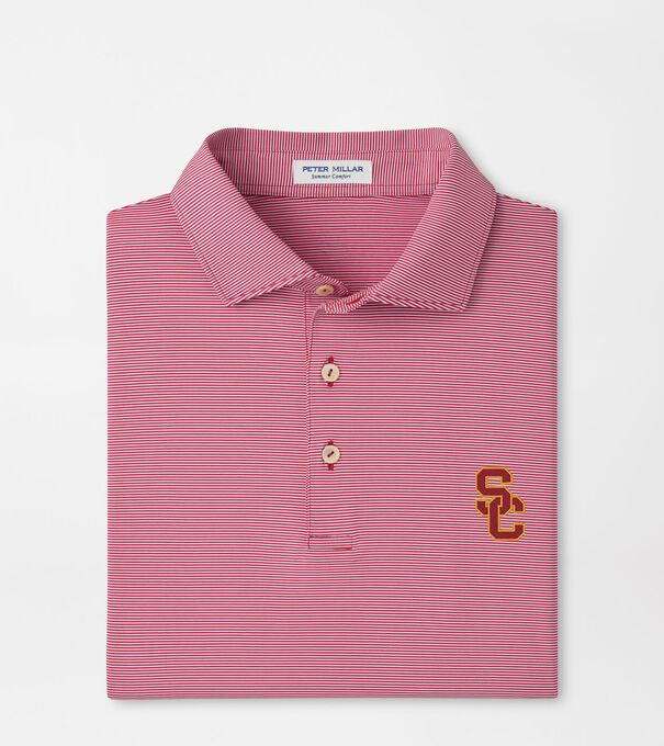 USC Jubilee Stripe Performance Polo