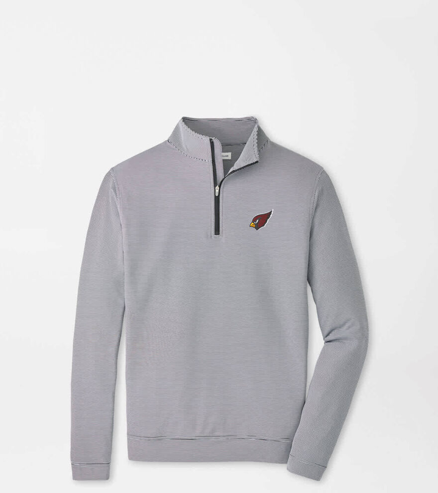 Arizona Cardinals Perth Sugar Stripe Performance Quarter-Zip image number 1