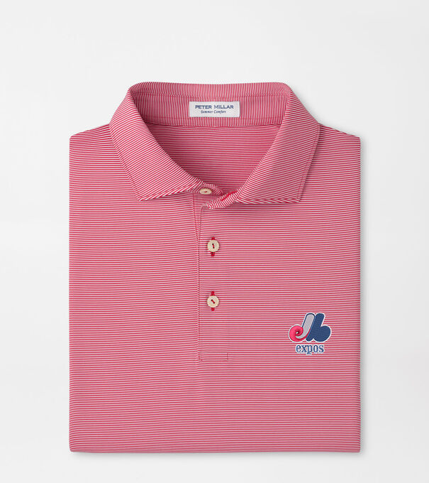 Cooperstown Montreal Expos Jubilee Stripe Performance Polo