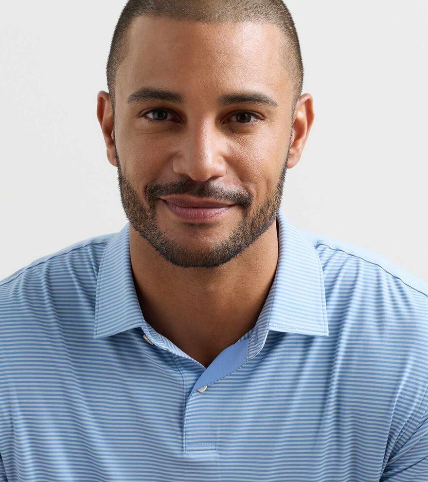 Featherweight Market Stripe Performance Polo image number 4
