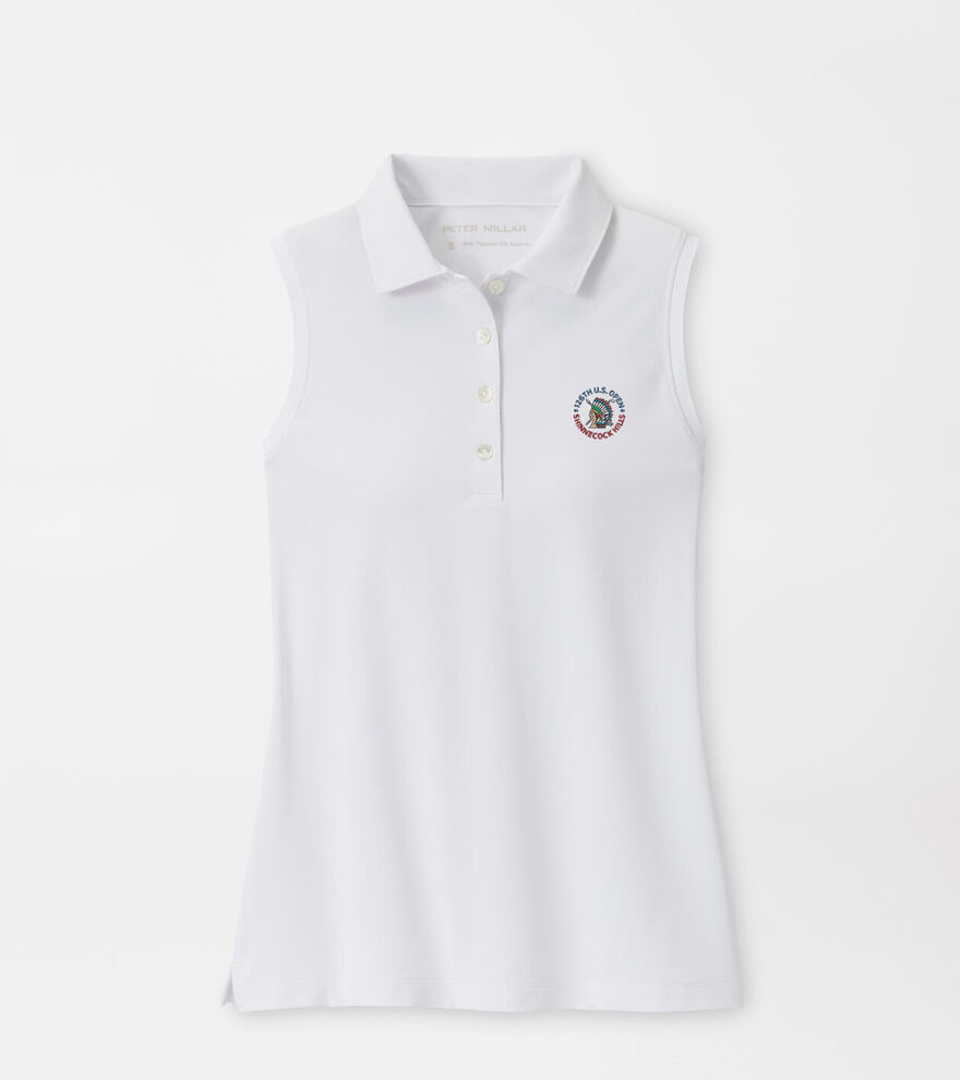 126th U.S. Open Women's Banded Sport Mesh Sleeveless Button Polo image number 1