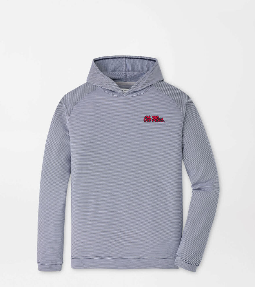 Ole Miss Pine Sugar Stripe Performance Hoodie