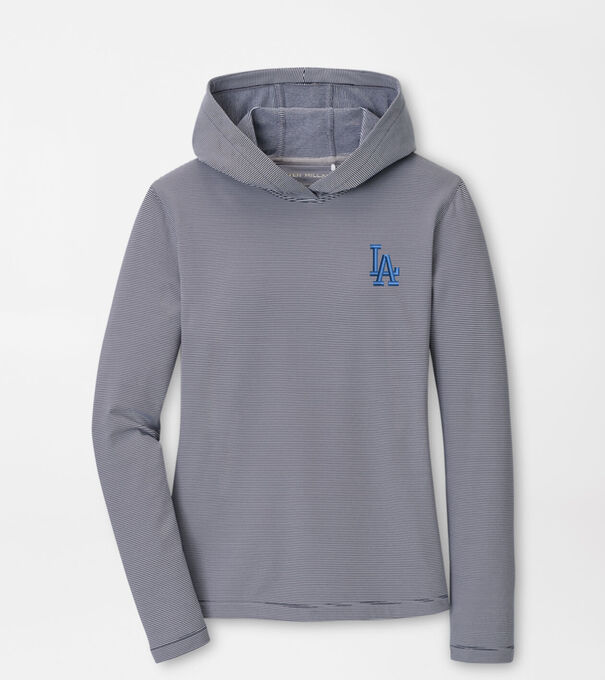 Los Angeles Dodgers Women's Pine Sugar Stripe Performance Hoodie