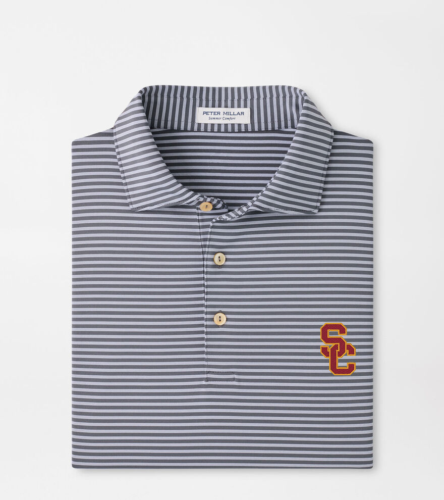 USC Tiebreaker Performance Jersey Stripe Polo image number 1