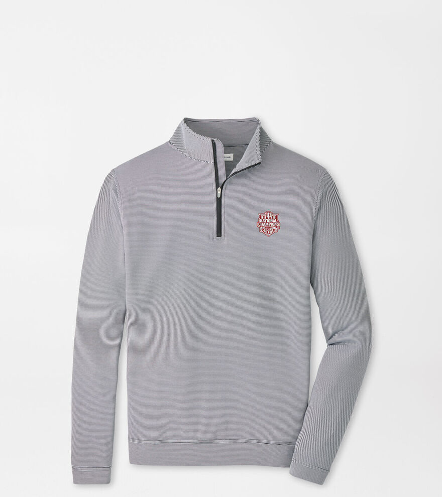 Indiana National Champions Perth Sugar Stripe Performance Quarter-Zip image number 1