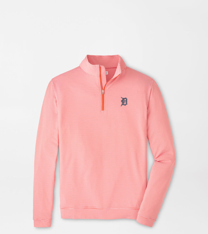 Detroit Tigers Perth Sugar Stripe Performance Quarter-Zip image number 1