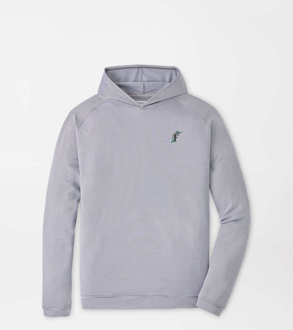 Cooperstown Miami Marlins Pine Sugar Stripe Performance Hoodie
