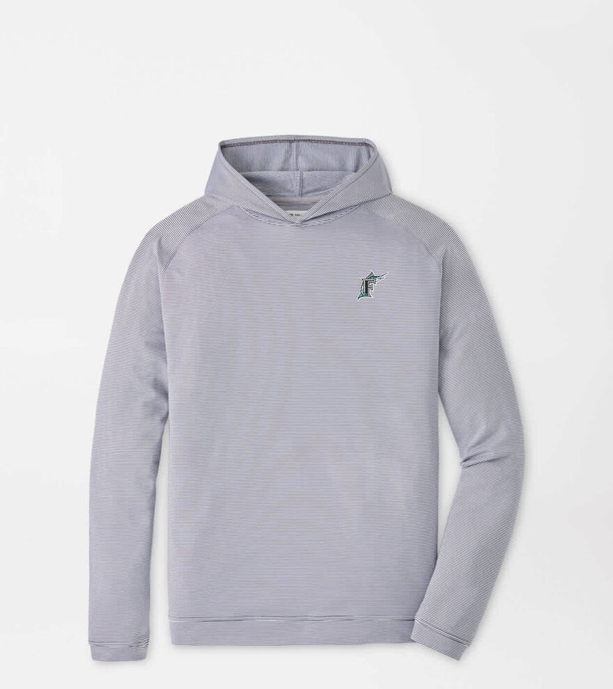 Cooperstown Miami Marlins Pine Sugar Stripe Performance Hoodie
