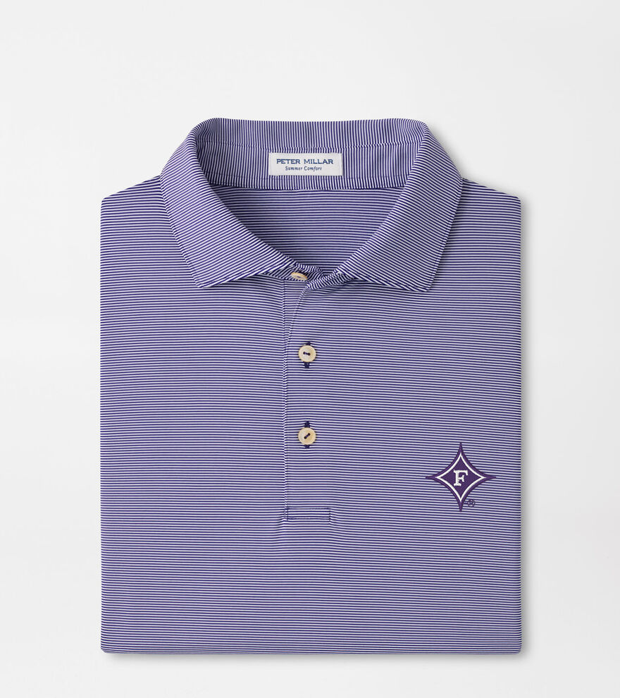 Furman Jubilee Stripe Performance Polo image number 1