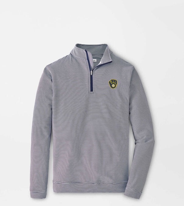 Milwaukee Brewers Perth Sugar Stripe Performance Quarter-Zip