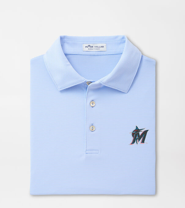Miami Marlins Jubilee Stripe Performance Polo