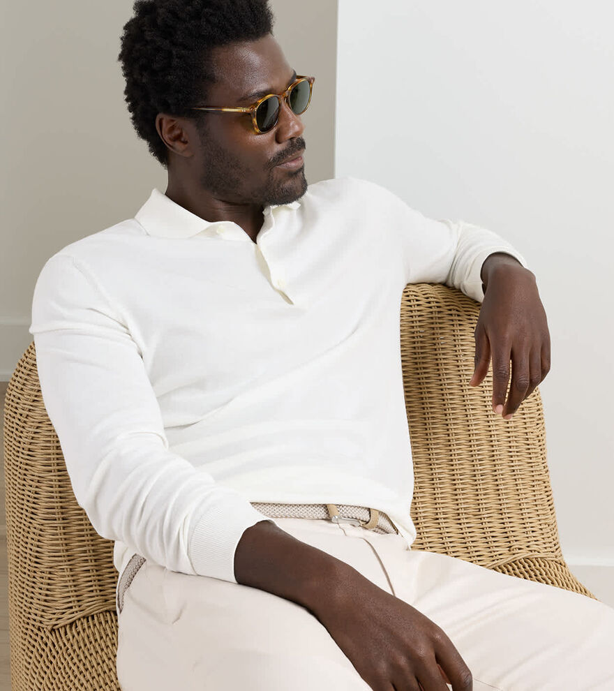 Mariner Sea Island Cotton Sweater Polo image number 4