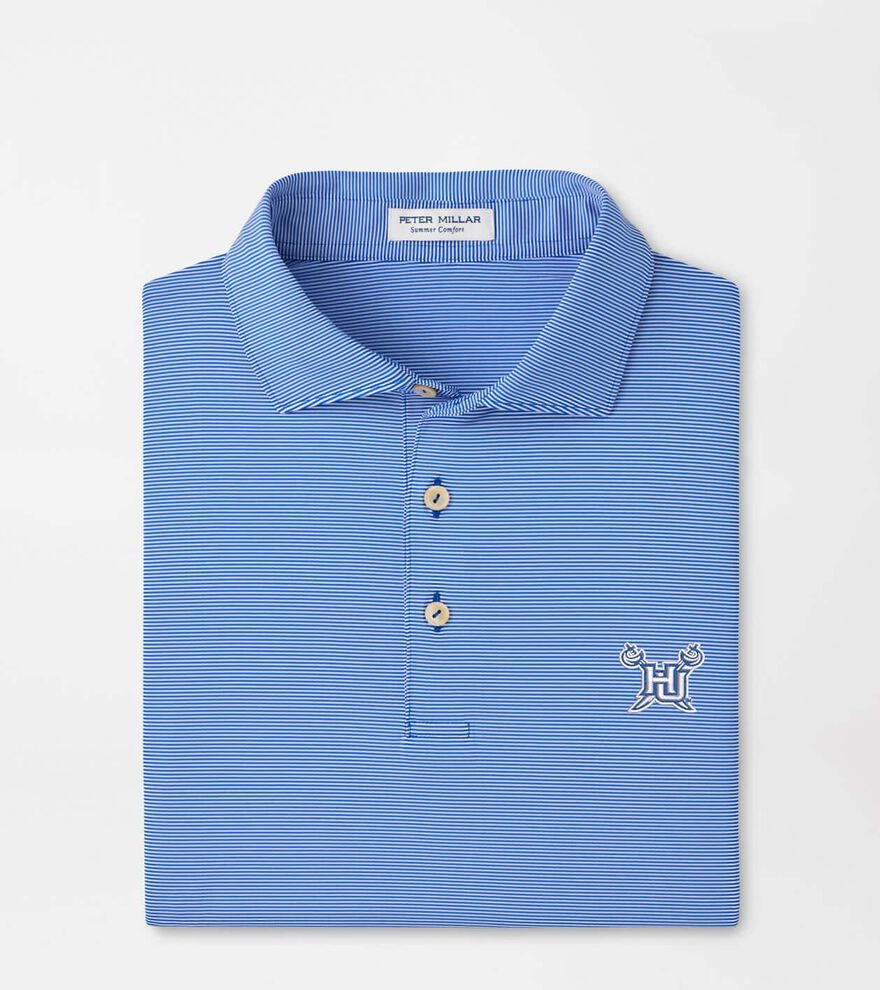 Hampton University Jubilee Stripe Performance Polo