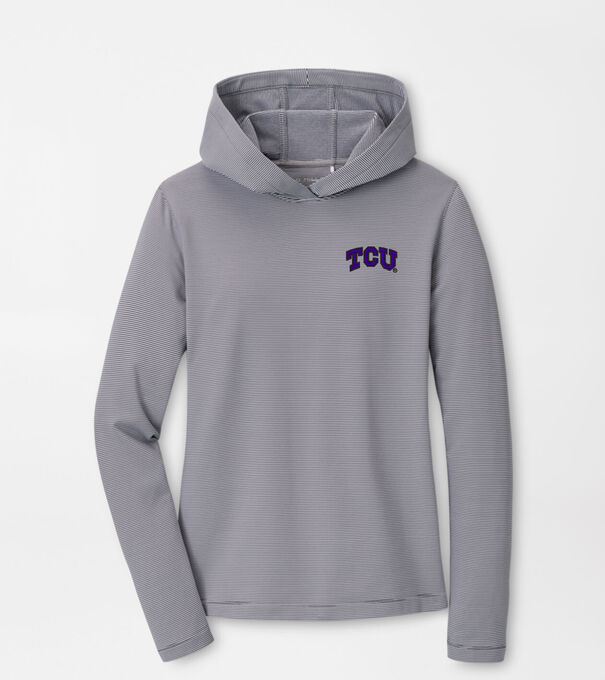 TCU Women's Pine Sugar Stripe Performance Hoodie