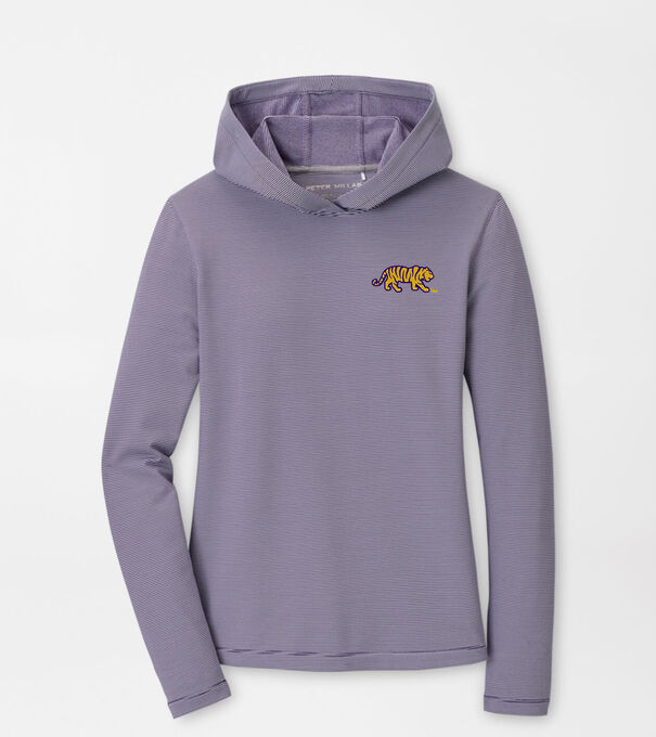 LSU Mike the Tiger Women's Pine Sugar Stripe Performance Hoodie