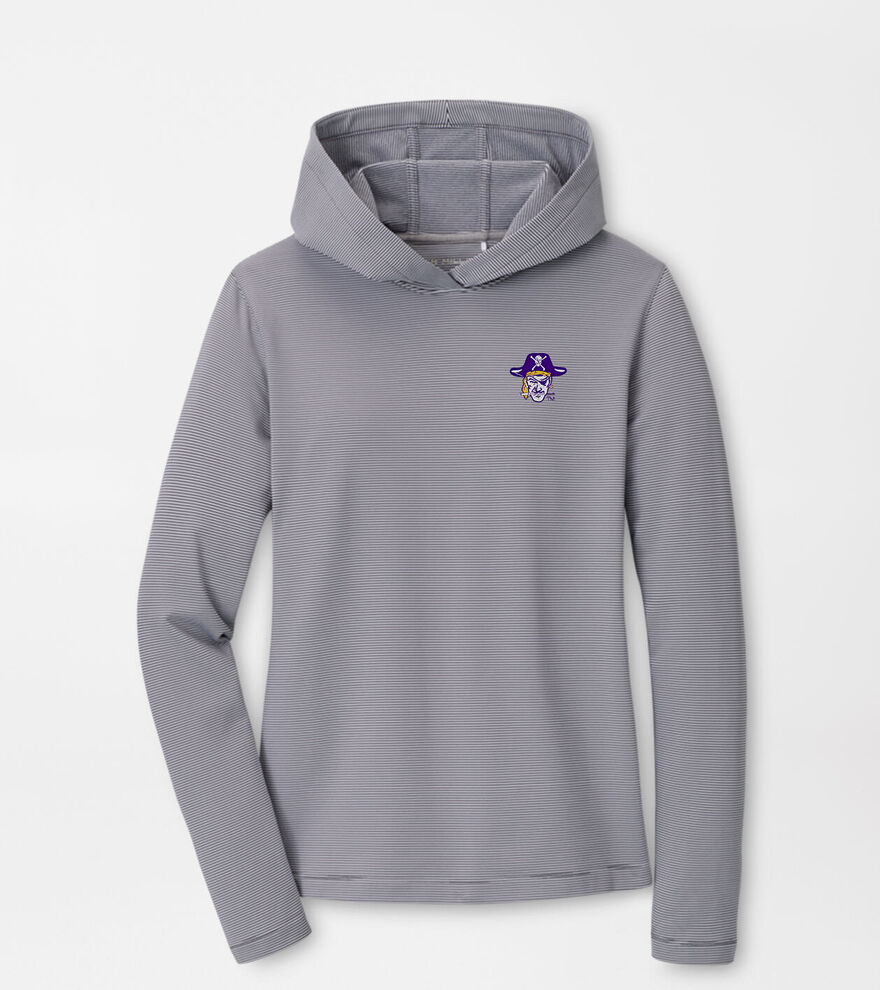 East Carolina University Vault Women's Pine Sugar Stripe Performance Hoodie image number 1