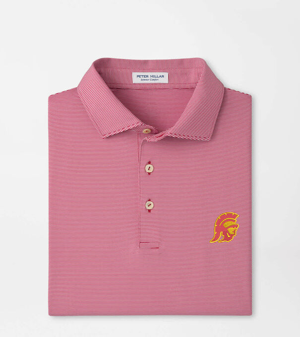 USC Trojan Jubilee Stripe Performance Polo