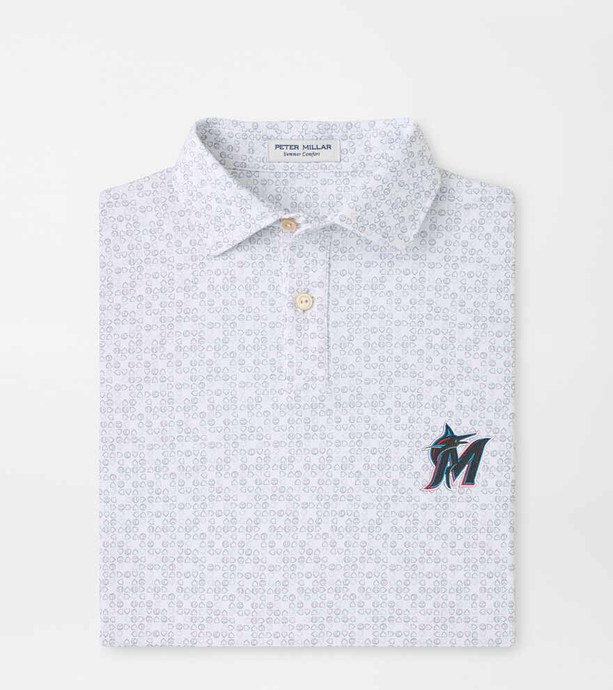 Miami Marlins Bases Loaded Youth Performance Jersey Polo image number 1