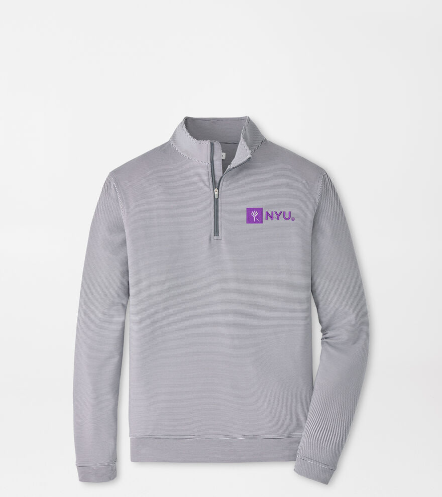 New York University Perth Sugar Stripe Performance Quarter-Zip image number 1