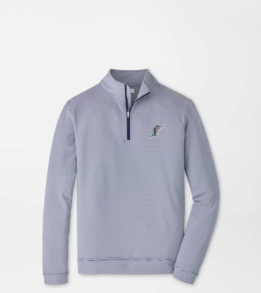 Cooperstown Miami Marlins Perth Sugar Stripe Performance Quarter-Zip
