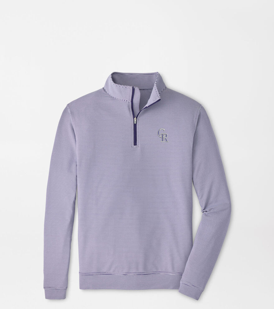 Colorado Rockies Perth Sugar Stripe Performance Quarter-Zip image number 1