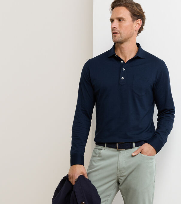 Landon Long-Sleeve Polo - Alternate Image 1