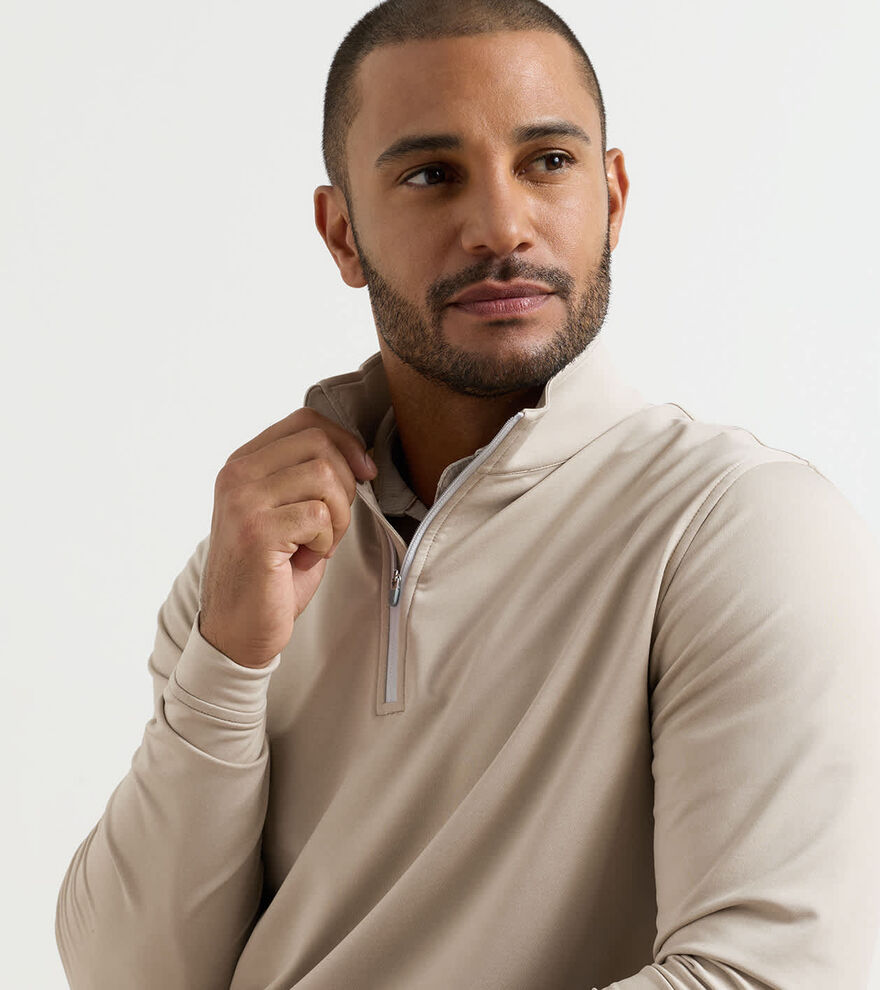 Perth M&eacute;lange Performance Quarter-Zip - Alternate Image 4