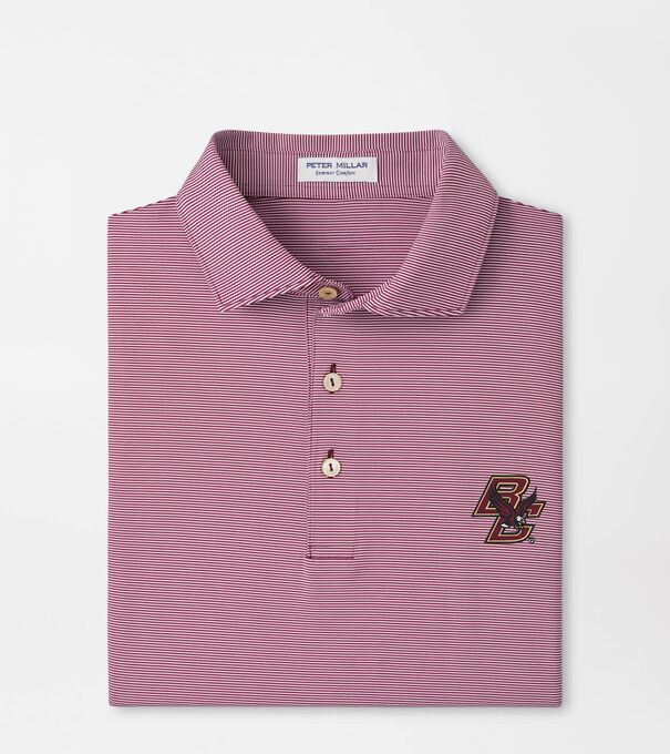 Boston College Jubilee Stripe Performance Polo
