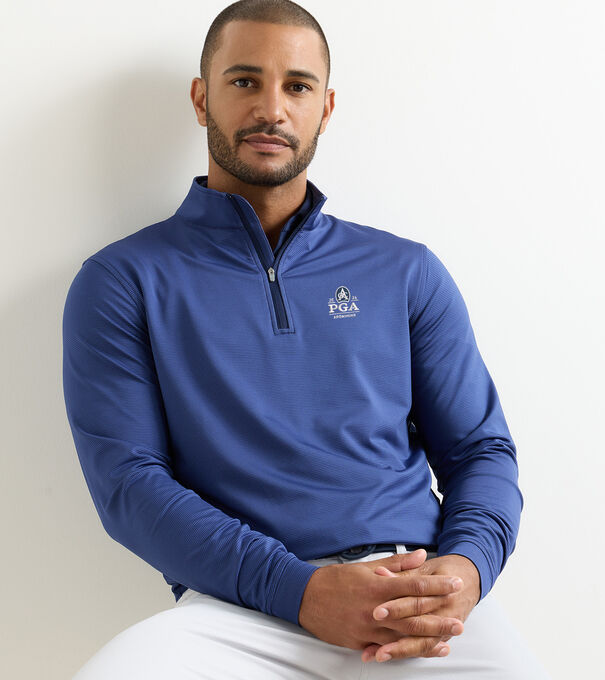 PGA Championship Perth Sugar Stripe Performance Quarter-Zip - Alternate Image 1