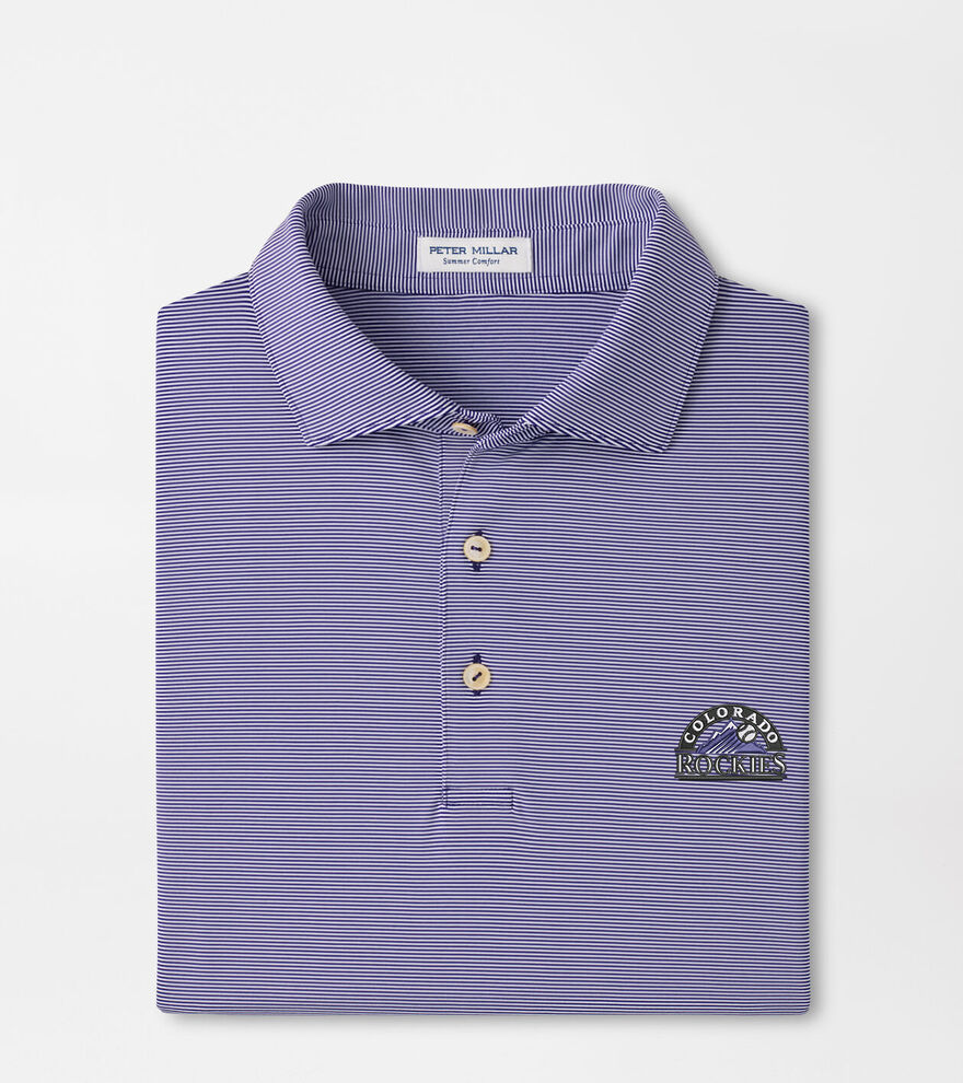Cooperstown Colorado Rockies Jubilee Stripe Performance Polo image number 1