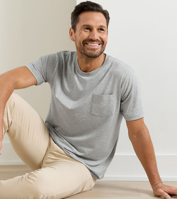 Crown Comfort Heathered Short-Sleeve Pocket Tee - Alternate Image 1