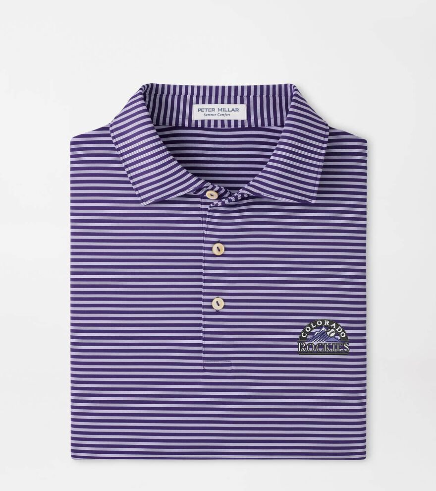 Cooperstown Colorado Rockies Tiebreaker Performance Jersey Stripe Polo