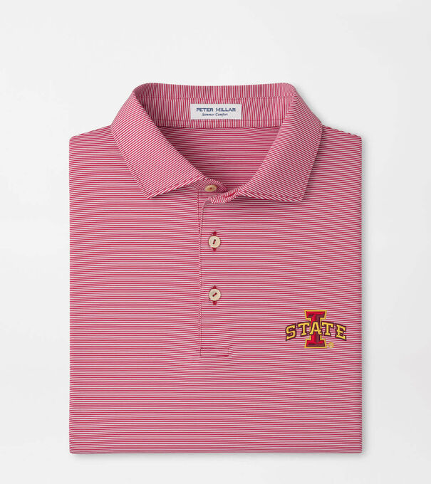 Iowa State Jubilee Stripe Performance Polo