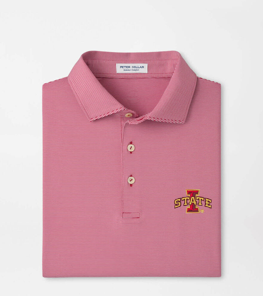 Iowa State Jubilee Stripe Performance Polo