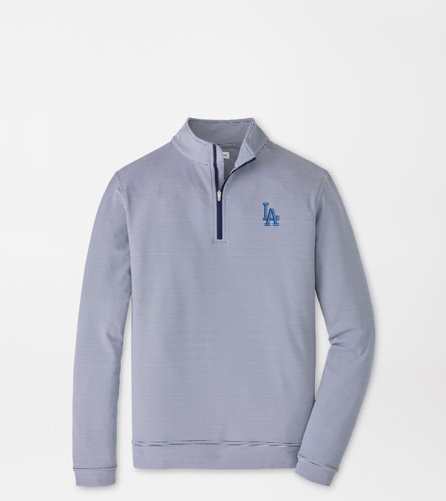 Los Angeles Dodgers Perth Sugar Stripe Performance Quarter-Zip image number 1