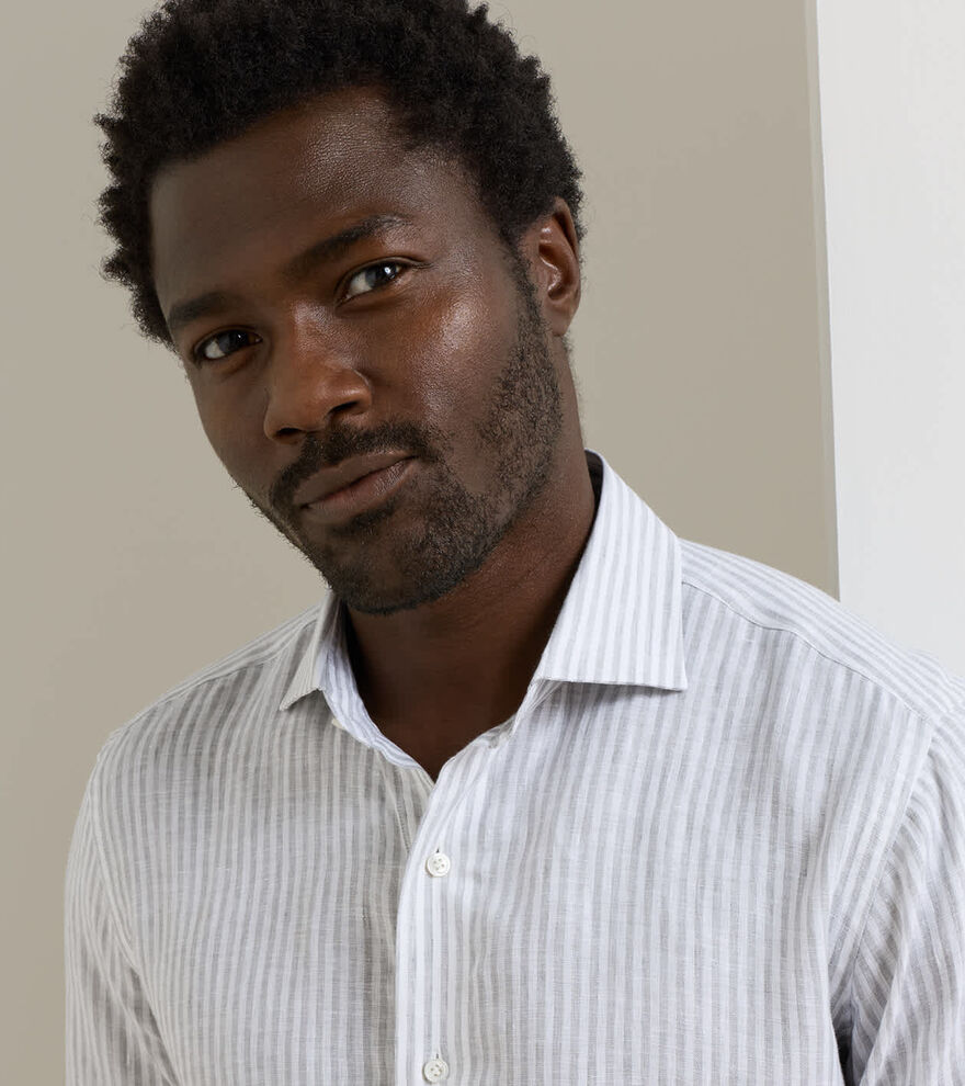 Astino Lino Stripe Sport Shirt image number 5