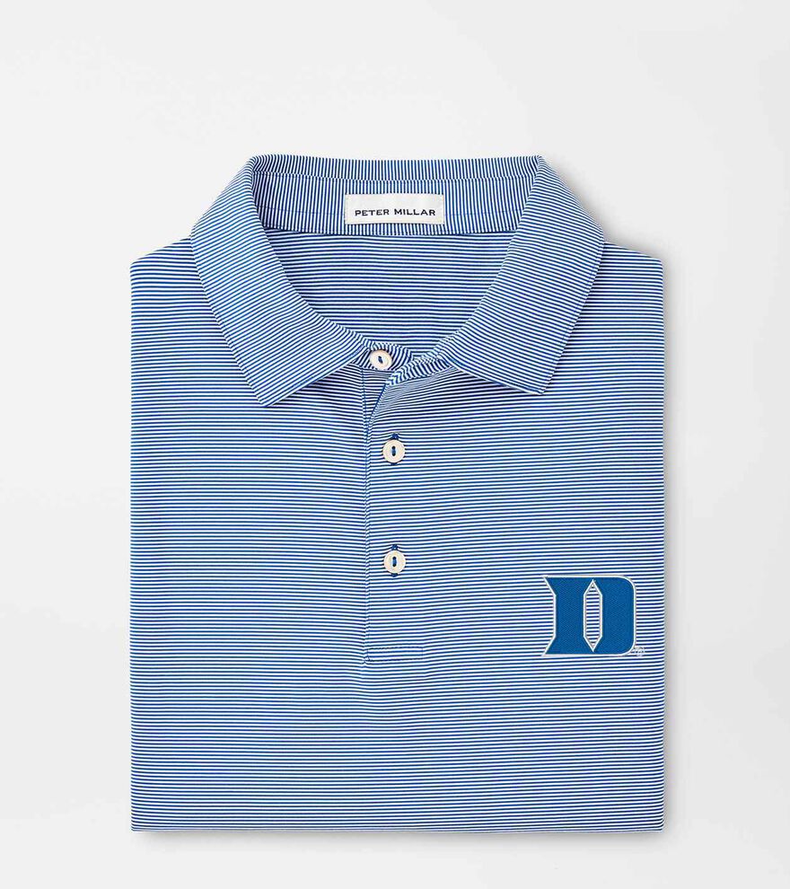 Duke University Jubilee Stripe Performance Polo image number 1