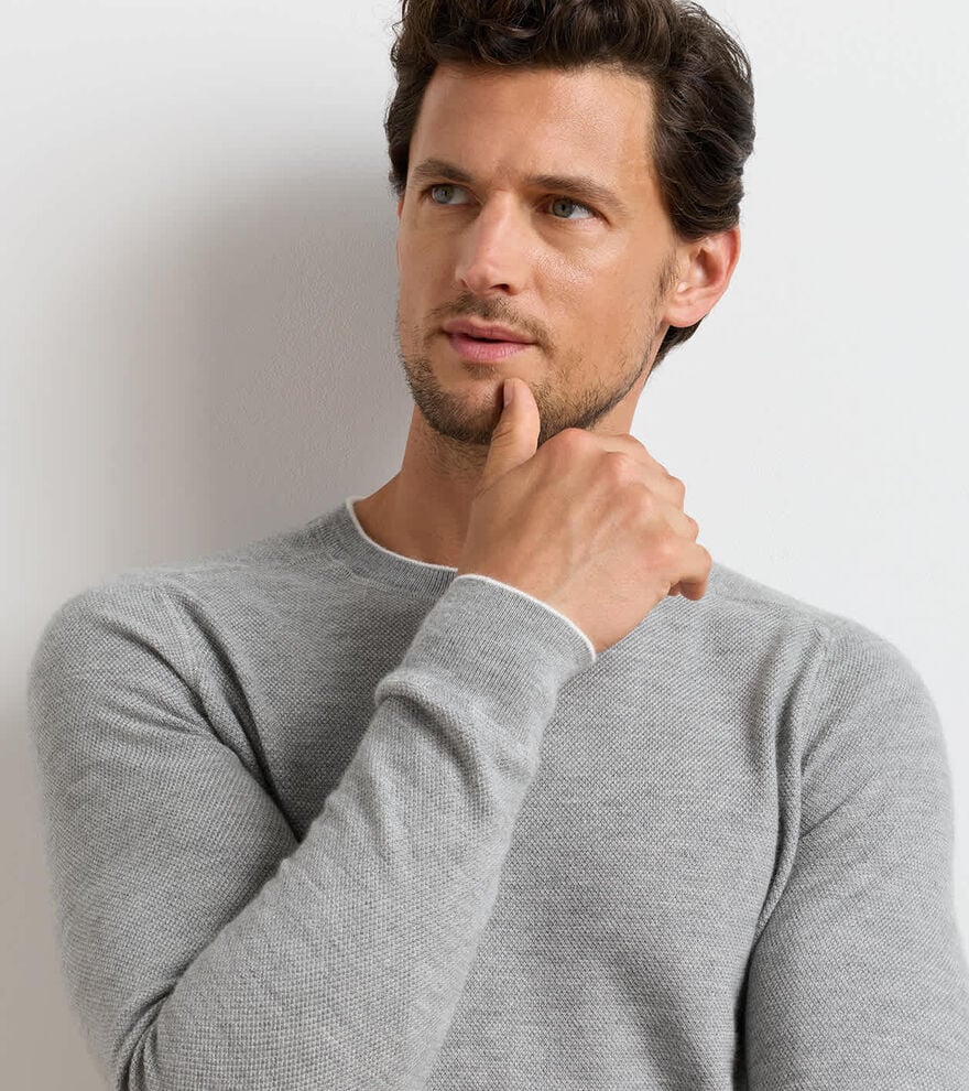 Voyager Cashmere-Silk Saddle Shoulder Crew image number 4