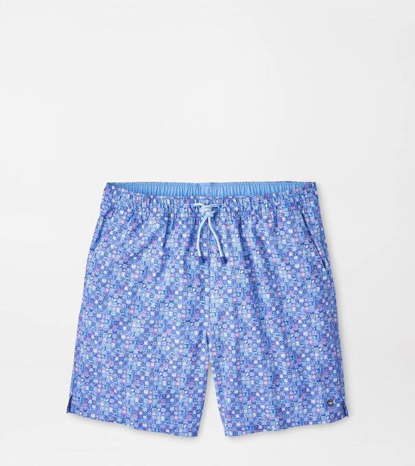Santorini Tiles Swim Trunk