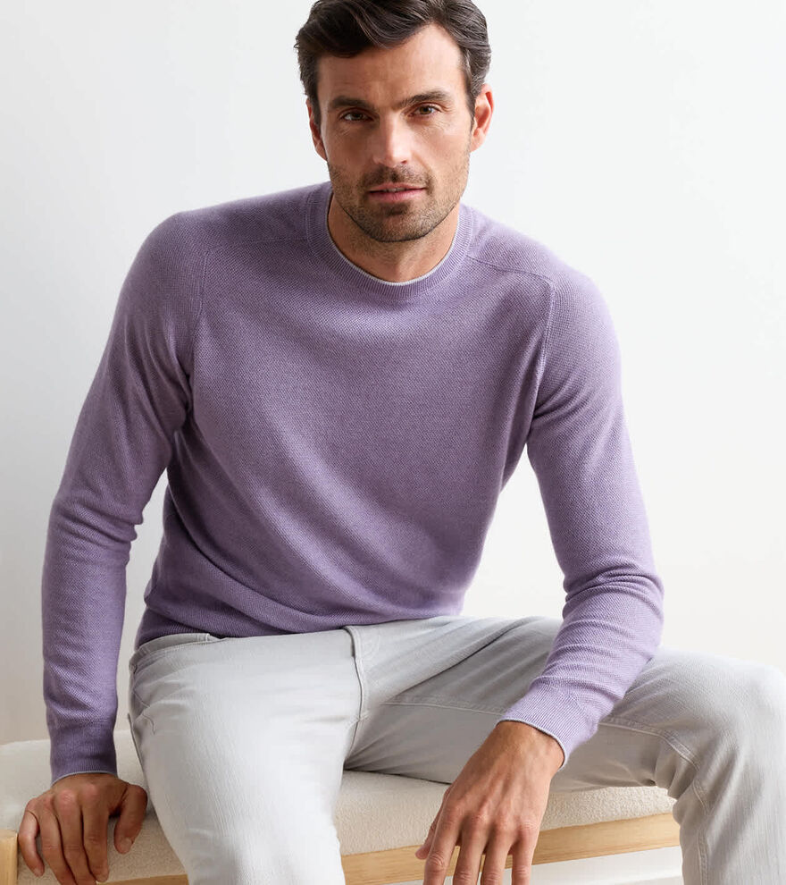 Voyager Cashmere-Silk Saddle Shoulder Crew image number 2