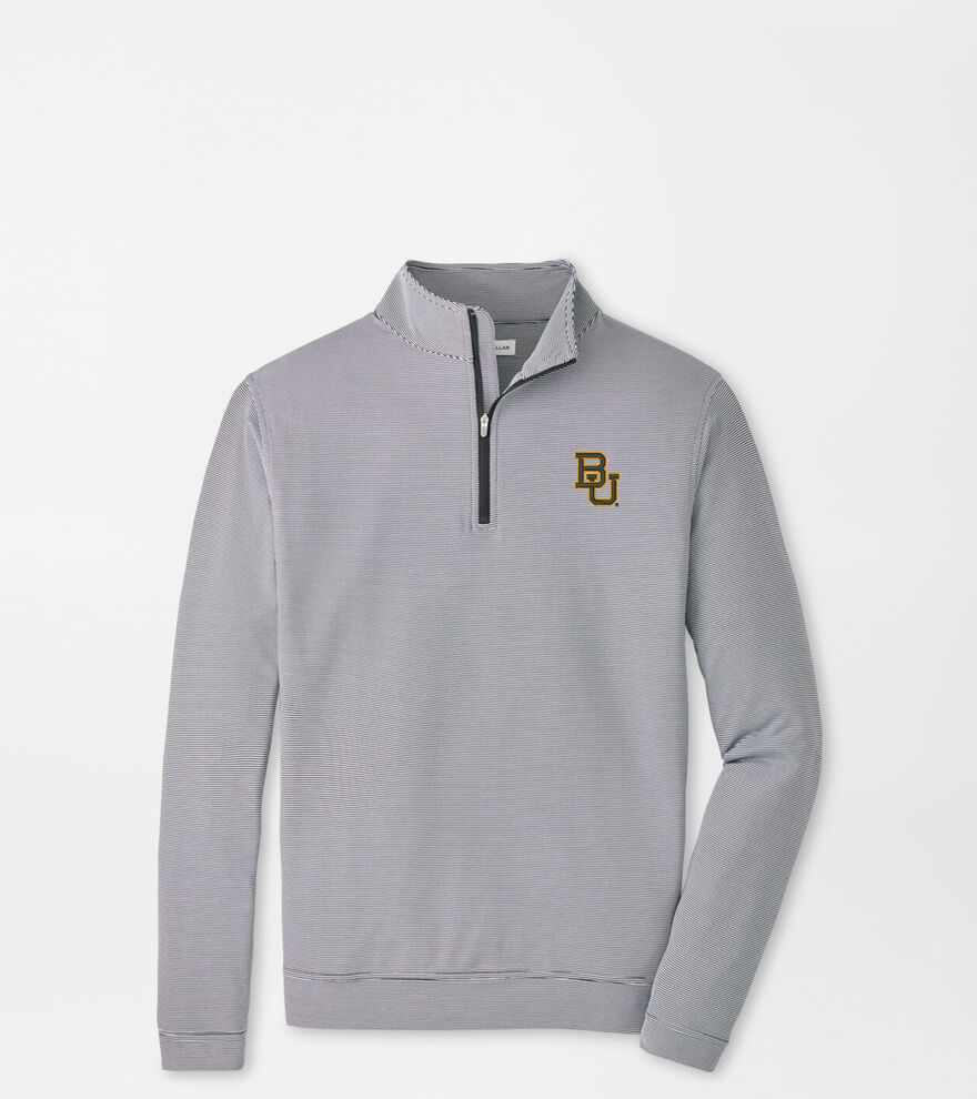 Baylor Perth Sugar Stripe Performance Quarter-Zip image number 1